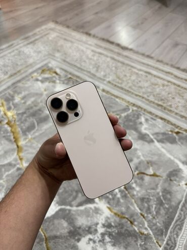 ротер: IPhone 16 Pro, Б/у, 256 ГБ, Desert Titanium, Защитное стекло, Коробка, Зарядное устройство, 92 %