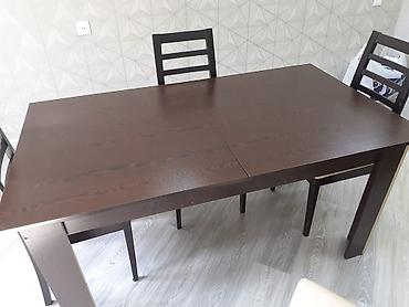Mebel: Qonaq otağı/yemək otağı üçün mebel dəsti satıram. Tərkib: - Tünd — 4