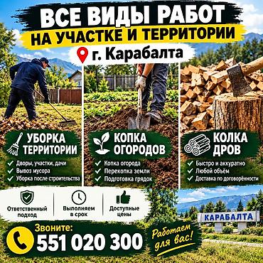 клининговые услуги каракол: Аймактарды жыйнап тазалоо, Уборка двора и сада — 1