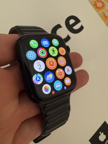 Smart saatlar: İşlənmiş, Smart saat, Apple, Аnti-lost, rəng - Qara