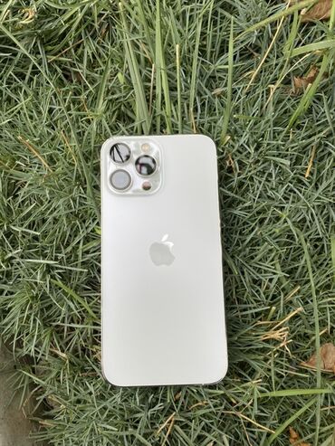 кабель питания монитора: IPhone 13 Pro Max, Колдонулган, 256 ГБ, Ак, Заряддоочу түзүлүш, Коргоочу айнек, Каптама, 79 %