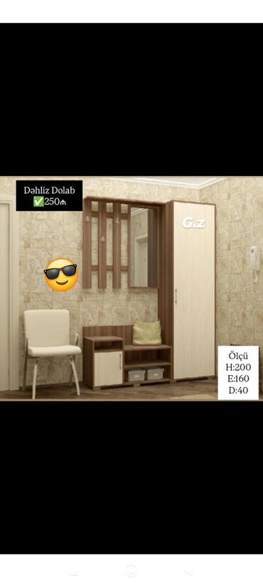 прихожая шкаф: Yeni, Düz dolab, Dolab-asılqan