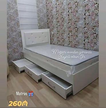 ağ masa: Ağ rəngli tək nəfərlik çarpayı dəsti: - Yumşaq, düyməli başlıq - Alt — 1