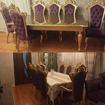 Табуретки: Böyük masa dəsti satılır 8 oturcağı ilə birlikdə cəmi 750₼. Əla