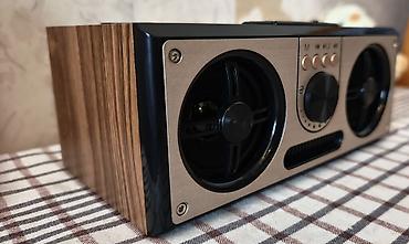 usb bluetooth: SEVAN Retro Bluetooth Speaker - Retro dizaynlı, taxta teksturalı — 2