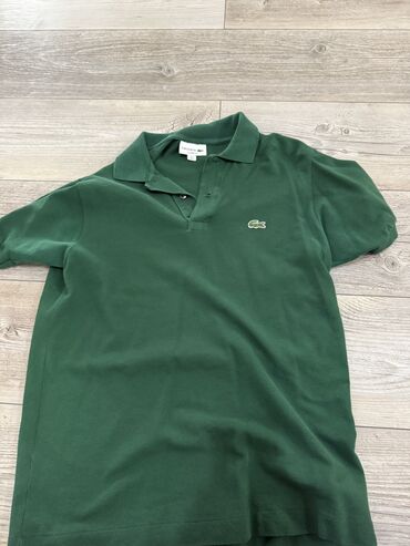 Футболки: Мужская футболка, M (EU 38), Lacoste, Б/у, цвет - Зеленый, Самовывоз