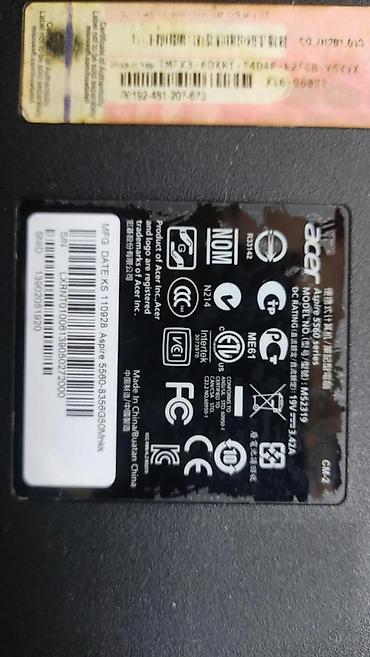 нерабочий компьютер: Продам нерабочий ноутбук Acer Aspire 5560 Б\у, состояние на фото — 3