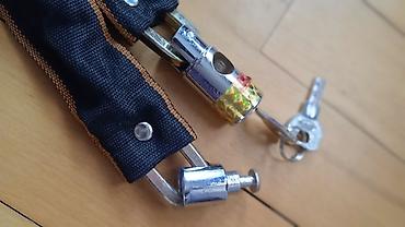 Velosiped aksesuarları: Dəmir velosiped və skuter üçün zincir kilit.Şəkildə orjinal hologramı — 8