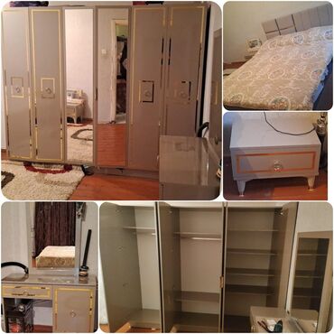 художественная ковка мебель: İkinəfərlik çarpayı, Dolab, Termo, 2 tumba, İşlənmiş