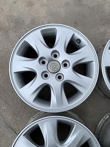 114: Литые Диски R 15 Toyota, Комплект, отверстий - 5, Б/у — 2