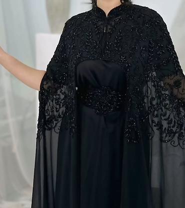 атласный костюм вечерний: Вечернее платье, Длинная модель, Без рукавов, С пайетками, L — 3