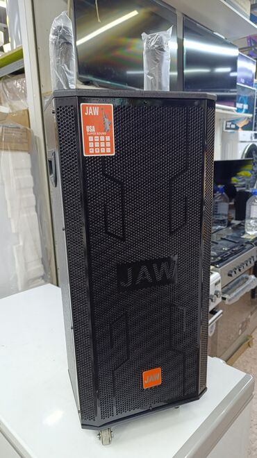 Динамики и музыкальные центры: Калонка JAW 2м микрафону менен ток менен да заряд менен да иштейт