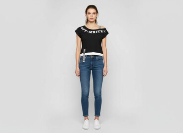 c a koszulka lana del rey: Off-White, Топ жіночий, розмір S