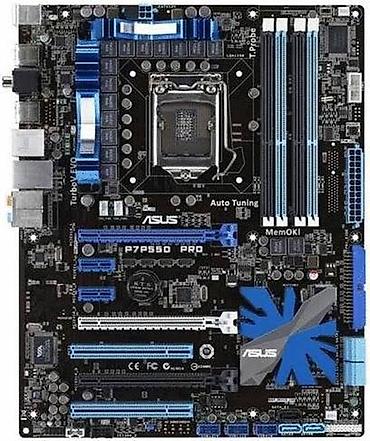 ana plata: Asus P7P55D PRO 1156 soket ana plata arxa demiri var .4 slot yalniz 2 — 1