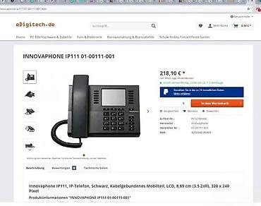 Fiksni telefoni: Innovaphone IP111 – IP stoni telefon Karakteristike: - LCD ekran 8,89 — 3