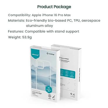 Maske i futrole za telefone: Maska Nillkin Ice blade Prop za iPhone 16 Pro Max 6.9 crna. Uz brzu — 12