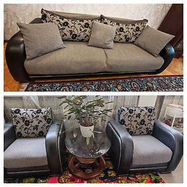 armud mürəbbəsi: İşlənmiş, Divan, 2 kreslo, Bazalı, Açılan — 1