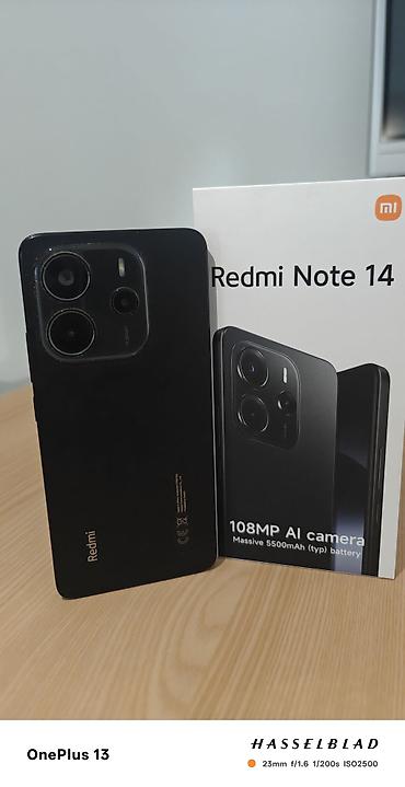 sim: Redmi, Redmi Note 14, Б/у, 256 ГБ, цвет - Черный, 2 SIM — 2