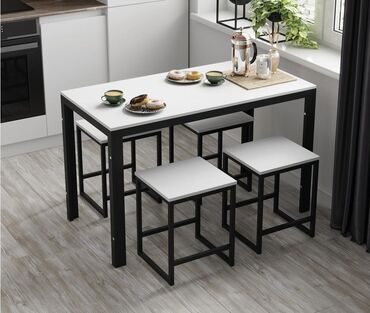 Masa və oturacaq dəstləri: Mətbəx üçün, Yeni, Açılmayan, Dördbucaq masa, 4 stul