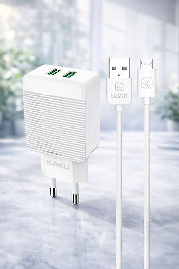 adapt: Kateqoriya: Adapterlər Kakusiga KSC-371 Dual USB Charger – İki Port — 1