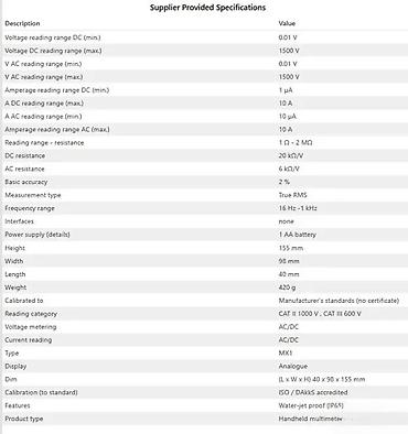 Multimetri: Analogni multimetar Metrix MX1 - Profesionalni ručni instrument sa — 6