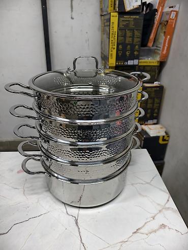 Мантоварка BOUTIQUE COOKWARE 4 яруса, 26–32 см Четырёхъярусная