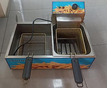 türk qaz sobası: Elektrik doner aparatı və ikiqablı fritöz dəsti Məhsul tərkibi: - — 2
