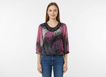 dopasowana bluzki z dekoltem: Women's blouse, size S