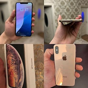 Apple iPhone: IPhone Xs Max, 256 GB, Qızılı, Simsiz şarj, Sənədlərlə, Face ID — 1