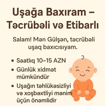 Mitsubishi: Uşağa baxıcılıq xidməti – təcrübəli və etibarlı Gülşən adlı uşaq
