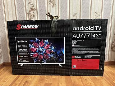 экраны для телевизоров: Телевизор Sparrow AU777 43" (Android TV) - Диагональ: 43 дюйма - — 1