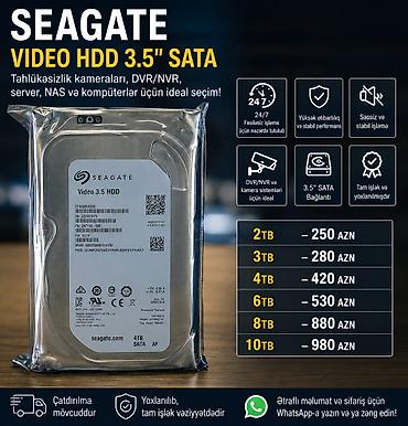 Seagate Video HDD 3.5" SATA – 2TB / 3TB / 4TB / 6TB / 8TB / 10TB