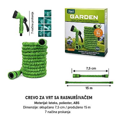 KMT Teleskopska baštensko crevo 9369405 Opis: - Fleksibilno baštensko