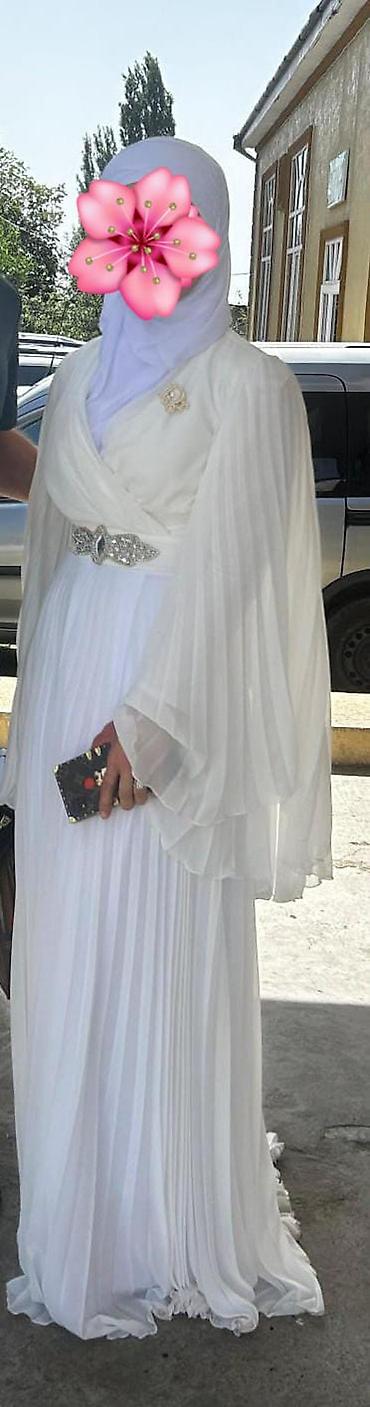 unity pga mmc: Ağ rəngli zərif abaya-stil ziyafət/libas -200 AZN alınıb və bir dəfə — 1