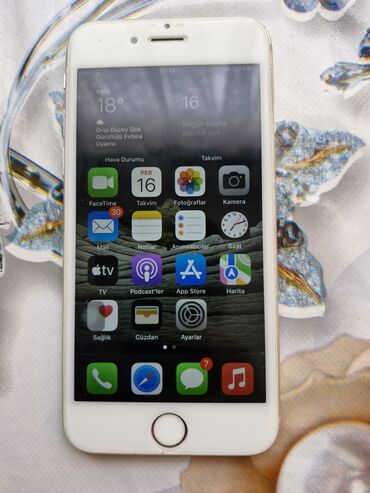 Apple iPhone: IPhone 6s, 128 GB, Gümüşü, Barmaq izi