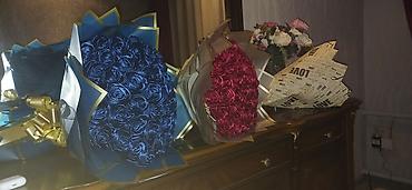 сушеные цветы для декора: Букеты из 51-ти атласных роз ручной работы.🌹🌹🌹 идеально подойдет для — 2