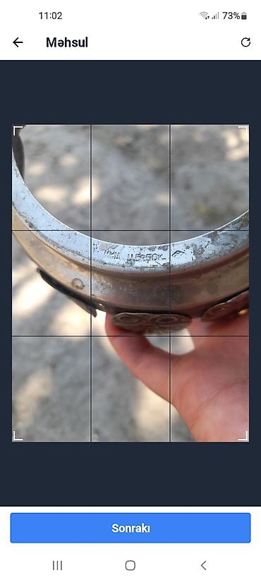 Ev və bağ: Metaldan hazırlanmış dekorativ qab - Material: parlaq metal ərinti - — 2