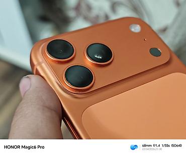 Apple iPhone: IPhone 17 Pro Max, Новый, 256 ГБ, Оранжевый, Защитное стекло, Чехол, Кабель, 100 % — 10