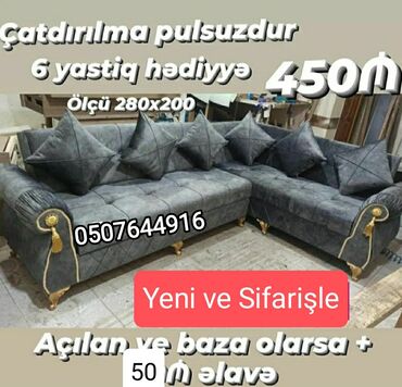 divan alışı: Künc divan, Yeni, Açılan, Bazalı, Parça, Pulsuz çatdırılma