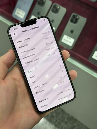 iphone 10 pro max: IPhone 13, Б/у, 256 ГБ, Alpine Green, Защитное стекло, Чехол, Кабель, В рассрочку, 100 % — 5