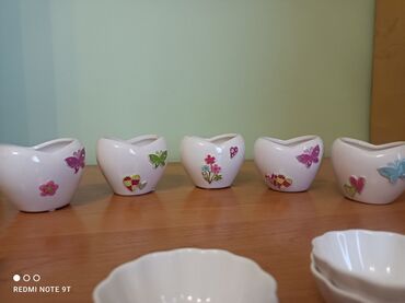 Наборы посуды: Набор мини-пиал из Европы — керамика и фарфор. - 6 керамических пиал — 8