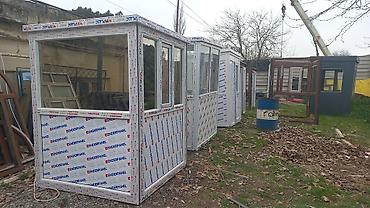 Sifarişlə market vitrinləri: PVC profilindən hazırlanmış mühafizə/post kabini - Ölçü: təxmini 2,5 — 15