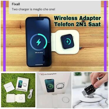 Wireless 2N1 Adapter ENDIRIM 25m Telefon ve smart watclari jarj etmek
