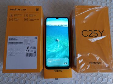 Realme: Realme C25Y, rəng - Mavi, Face ID, İki sim kartlı, Sənədlərlə