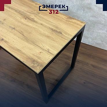 Офисные столы: Стол лофт 120»60»75 дуб вотан Подходит для кухни, а также для работы — 3