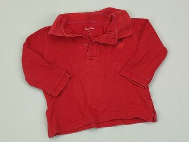 czerwone bluzki dla dziewczynek: Bluzka, 9-12 m, stan - Dobry