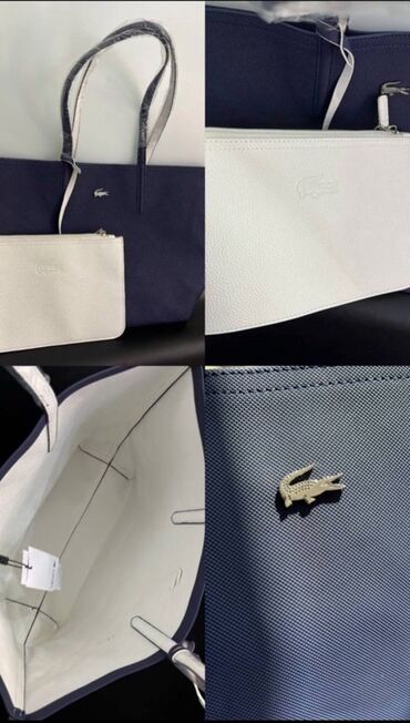 барсетка лакосте зеленая: Сумка-тоут Lacoste с косметичкой/клатчем - Цвет: темно-синий с белыми