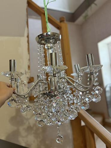 xrustal stekan: Çılçıraq, 8 lampa, Xrustal — 2