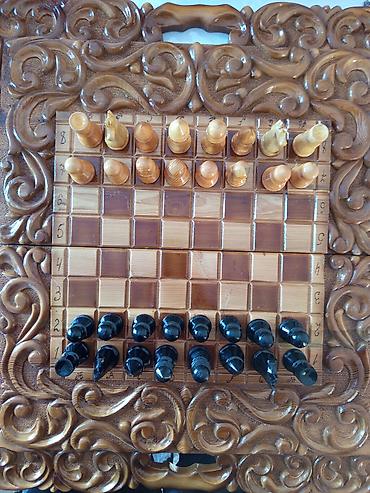 Шахматы: Продаю эксклюзивный набор 3-в-1: шахматы, шашки и нарды (ручная — 1