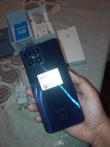 honor 8x ekran qiymeti: Honor 8X, 128 GB, rəng - Göy, Barmaq izi